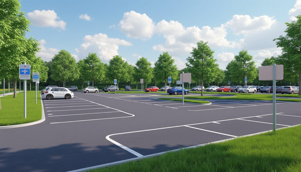 découvrez l'aire de covoiturage la roche-sur-yon est, un parking gratuit de 100 places idéal pour faciliter vos déplacements en voiture partagée.